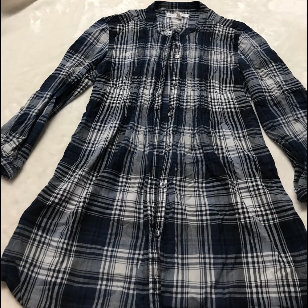 Juniors long button down shirt